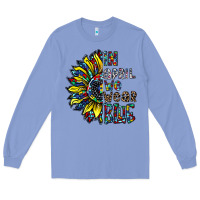 Colony Blue autism sunflower Long Sleeve Tee - CowhideDigitalArt