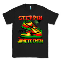 Black Steppin' into Juneteenth Classic Tee - FaDigitalArtStudio