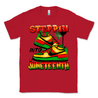 Red Steppin' into Juneteenth Classic Tee - FaDigitalArtStudio