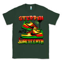 Sports Green Steppin' into Juneteenth Classic Tee - FaDigitalArtStudio