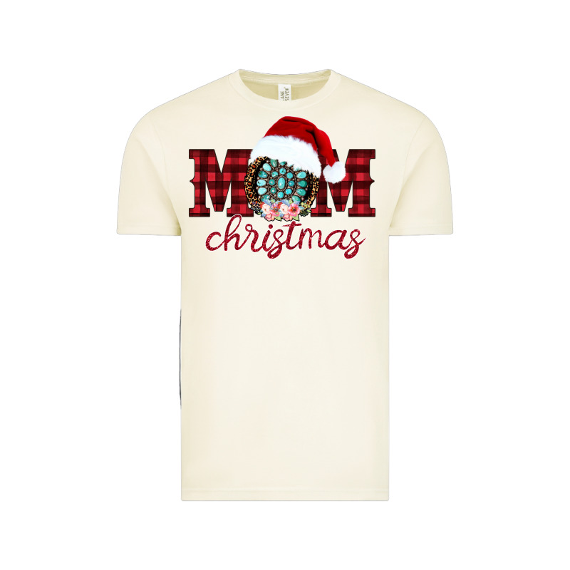 Mom Christmas Vintage Tee by CowhideDigitalArt | Teevron