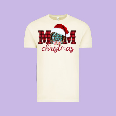 Mom Christmas Vintage Tee Designed By Cowhidedigitalart
