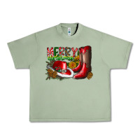 Oil Green cowboy merry christmas Urban Heavy Tee - CowhideDigitalArt