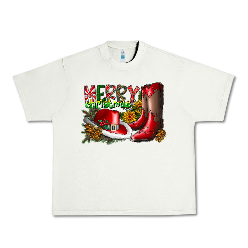 Cowboy Merry Christmas Urban Heavy Tee by CowhideDigitalArt | Teevron