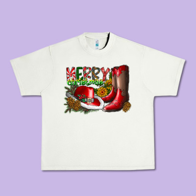 Cowboy Merry Christmas Urban Heavy Tee Designed By Cowhidedigitalart