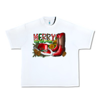 White cowboy merry christmas Urban Heavy Tee - CowhideDigitalArt