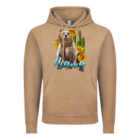Vintage Coffee mama bear with sunflowers and cactus Vintage Hoodie - Artiststas