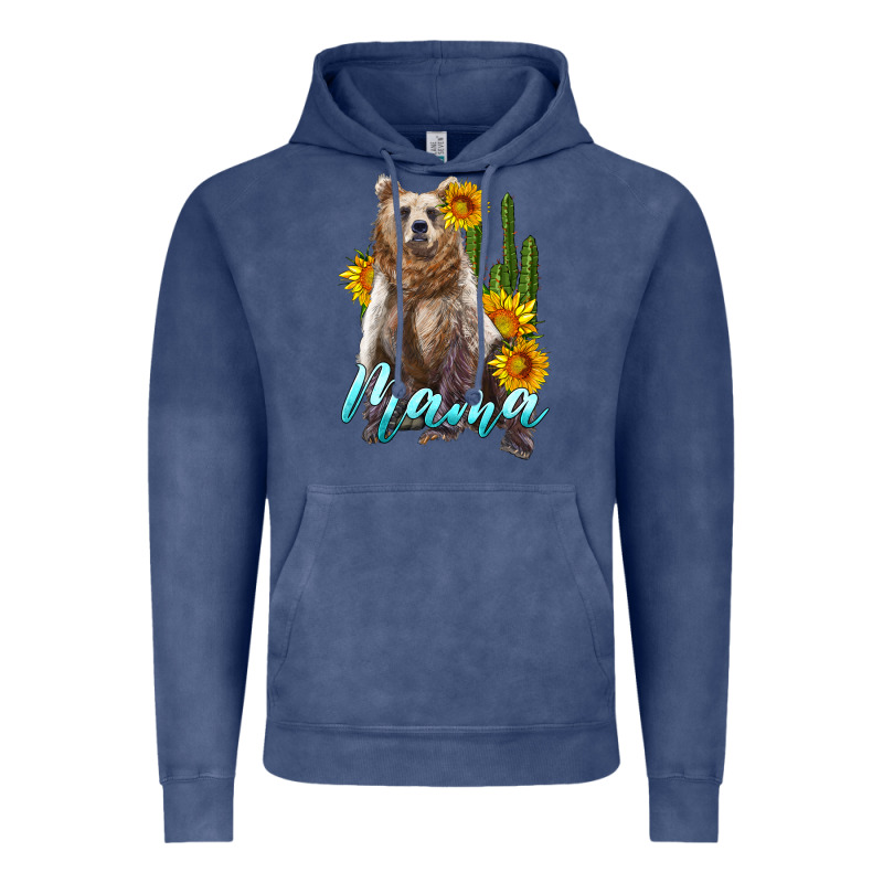 Mama Bear With Sunflowers And Cactus Vintage Hoodie by Artiststas | Teevron