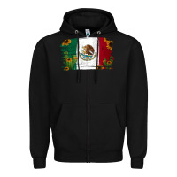 Black Mexican Flag Cactus Sunflower Zipper Hoodie - Jasminsmagicworld