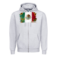 Heather Grey Mexican Flag Cactus Sunflower Zipper Hoodie - Jasminsmagicworld