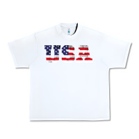 White usa Urban Heavy Tee - DesigneFamous