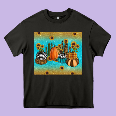 Fall Pumpkin Tumbler Heavy Core Tee Designed By Ranaportraitstore