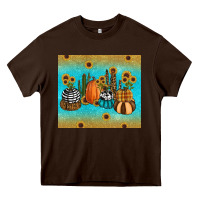 Chocolate Brown fall pumpkin tumbler Heavy Core Tee - RanaPortraitStore