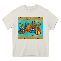 Cream fall pumpkin tumbler Heavy Core Tee - RanaPortraitStore