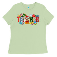 Matcha Christmas teacher Ladies Tee - CowhideDigitalArt