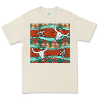 Bone western aztec bull skull stars seamless pattern Premium Tee - BundleAndBundleShop