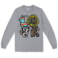 Heather Grey love autism Long Sleeve Tee - CowhideDigitalArt