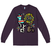 Plum love autism Long Sleeve Tee - CowhideDigitalArt