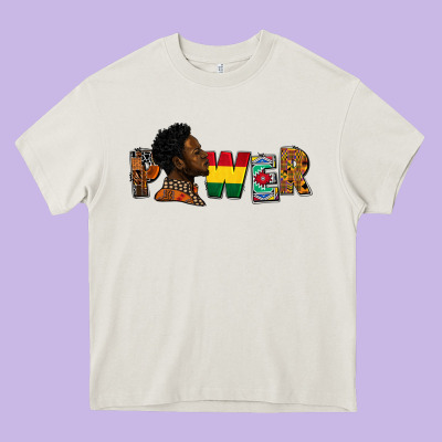 Power Juneteenth Heavy Core Tee Designed By Fadigitalartstudio