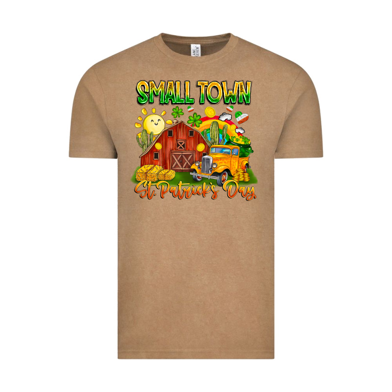 Small Town St Patricks Day Vintage Tee by CowhideDigitalArt | Teevron