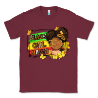 Burgundy black girl magic Classic Tee - FaDigitalArtStudio
