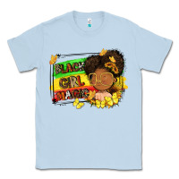 Dusty Blue black girl magic Classic Tee - FaDigitalArtStudio
