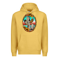 Antique Gold Western Cactus Premium Hoodie - Jasminsmagicworld