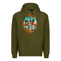 Army Green Western Cactus Premium Hoodie - Jasminsmagicworld