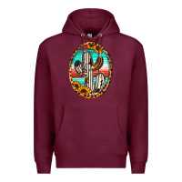 Burgundy Western Cactus Premium Hoodie - Jasminsmagicworld