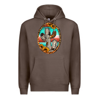 Coffee Western Cactus Premium Hoodie - Jasminsmagicworld