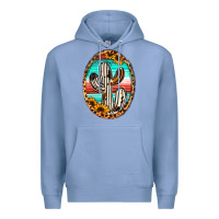 Colony Blue Western Cactus Premium Hoodie - Jasminsmagicworld