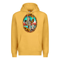 Mustard Western Cactus Premium Hoodie - Jasminsmagicworld