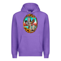 Purple Western Cactus Premium Hoodie - Jasminsmagicworld