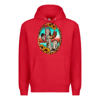 Red Western Cactus Premium Hoodie - Jasminsmagicworld