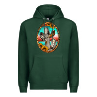 Sports Green Western Cactus Premium Hoodie - Jasminsmagicworld