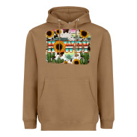 Toasted Coconut Howdy Serape And Sunflower Heavyweight Hoodie - RanaPortraitStore