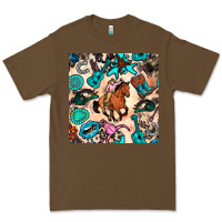 Cacao western cowgirl seamless pattern Premium Tee - BundleAndBundleShop