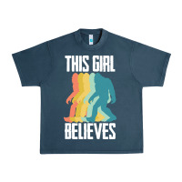 Midnight Navy bigfoot t  shirt bigfoot   this girl believes t  shirt Urban Heavy Tee - DesigneFamous
