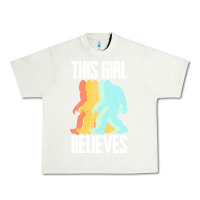 Pistachio bigfoot t  shirt bigfoot   this girl believes t  shirt Urban Heavy Tee - DesigneFamous