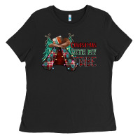 Black Christmas with tribe Ladies Tee - CowhideDigitalArt