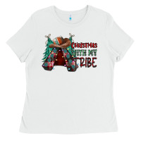 White Christmas with tribe Ladies Tee - CowhideDigitalArt