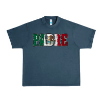 Midnight Navy Mexican Flag Padre Urban Heavy Tee - Jasminsmagicworld