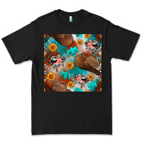 Black western cowboy hat seamless pattern Premium Tee - BundleAndBundleShop