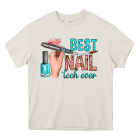 Cream best nail tech ever bbs Heavy Core Tee - BundleAndBundleShop
