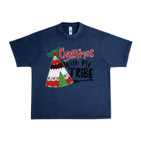 Navy Christmas with my tribe boho Urban Heavy Tee - CowhideDigitalArt