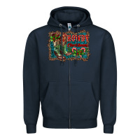 Navy howdy christmas boots Zipper Hoodie - RanaPortraitStore