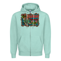 Seafoam howdy christmas boots Zipper Hoodie - RanaPortraitStore