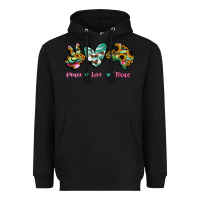 Black Peace Love Texas Heavyweight Hoodie - RanaPortraitStore