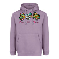 Lavender Peace Love Texas Heavyweight Hoodie - RanaPortraitStore