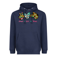 Navy Peace Love Texas Heavyweight Hoodie - RanaPortraitStore